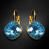 Auskarai „Apakintas Spindesys IV (Akvamarino Mėlyna)“ su Swarovski™ kristalais